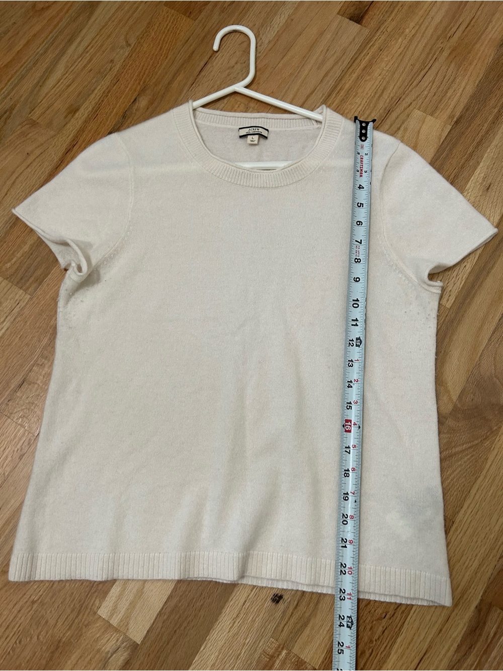 J. Crew Cream Short-Sleeve Crewneck‎ Sweater - Picture 7 of 12